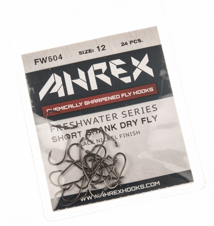 Ahrex Fw504 Short Shank Dry Barbed #10 Trout Fly Tying Hooks
